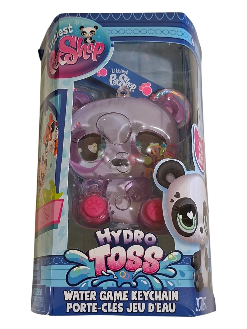 Littlest Pet Shop Purple Panda Hydro Toss Water Game Keychain NWT